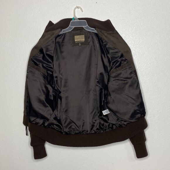 CABELA’S Men’s Suede Leather/ Wool Knit Full Zip Fully Lined Jacket Size XL - Picture 6 of 8